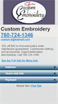 Mobile Screenshot of customembroideryvista.com